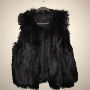 TOPSHOP faux fur vest